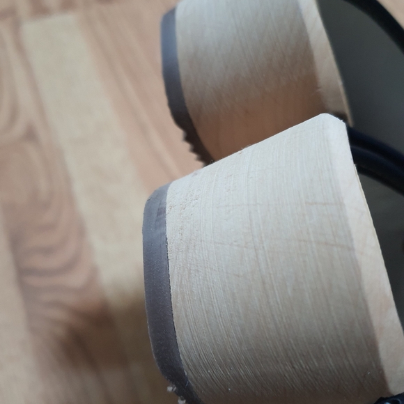 Lotta From Stockholm Swedish clog black leather wooden - Picture 3 of 4